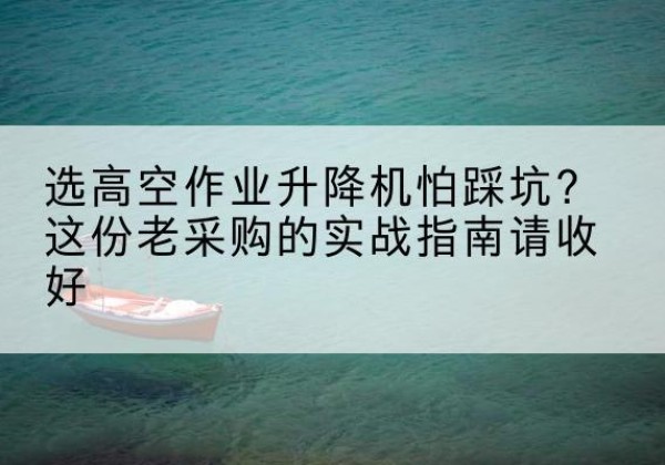 嘉祥高空作业升降机厂家推荐-选高空作业升降机怕踩坑？这份老采购的实战指南请收好